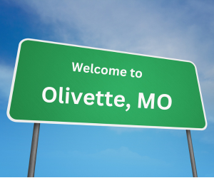 welcome to olivette, mo sign