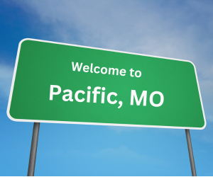 Welcome to pacific, mo sign