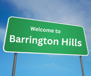 welcome to barrington hills, il sign