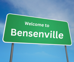 welcome to bensenville, il sign