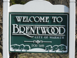 welcome to brentwood, mo sign