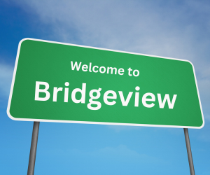 welcome to bridgeview, il sign