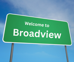 welcome to broadview, il sign