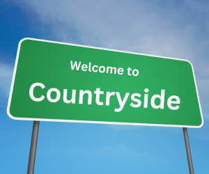 welcome to countryside, il sign