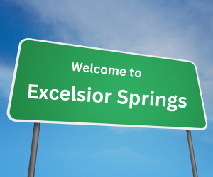 welcome to excelsior springs, mo sign