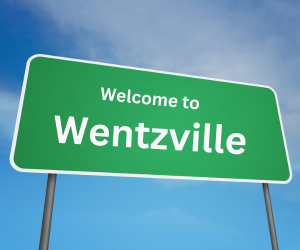 welcome to wentzville, mo sign