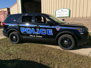 villa park, il police car