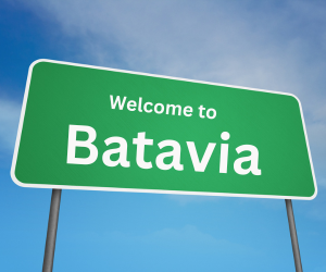 welcome to batavia, il sign