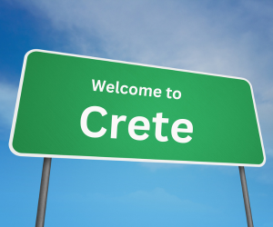 welcome to crete, il sign