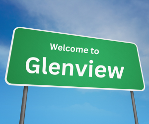 welcome to glenview, il sign