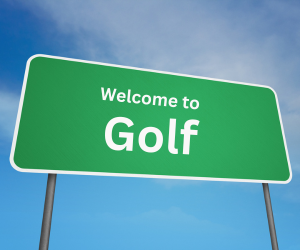 welcome to golf, il sign