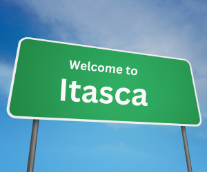 welcome to itasca, il sign