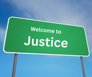 welcome to justice, il sign