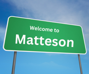 welcome to matteson, il sign