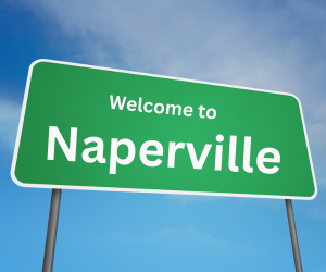 welcome to naperville, il sign