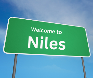 welcome to niles, il sign