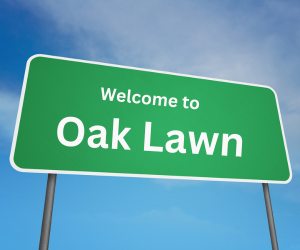 welcome to oak lawn, il sign