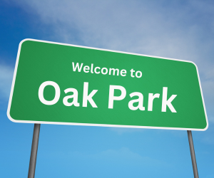 welcome to oak park, il sign