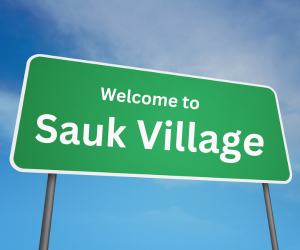 welcome to sauk village, il sign