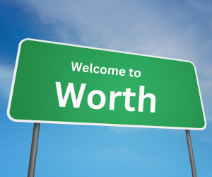 welcome to worth, il sign